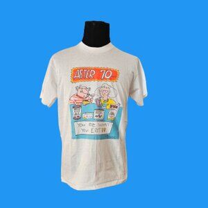 AFTER 70...YOU ARE WHAT YOU EAT!! ADULT T SHIRT - SIZE LARGE